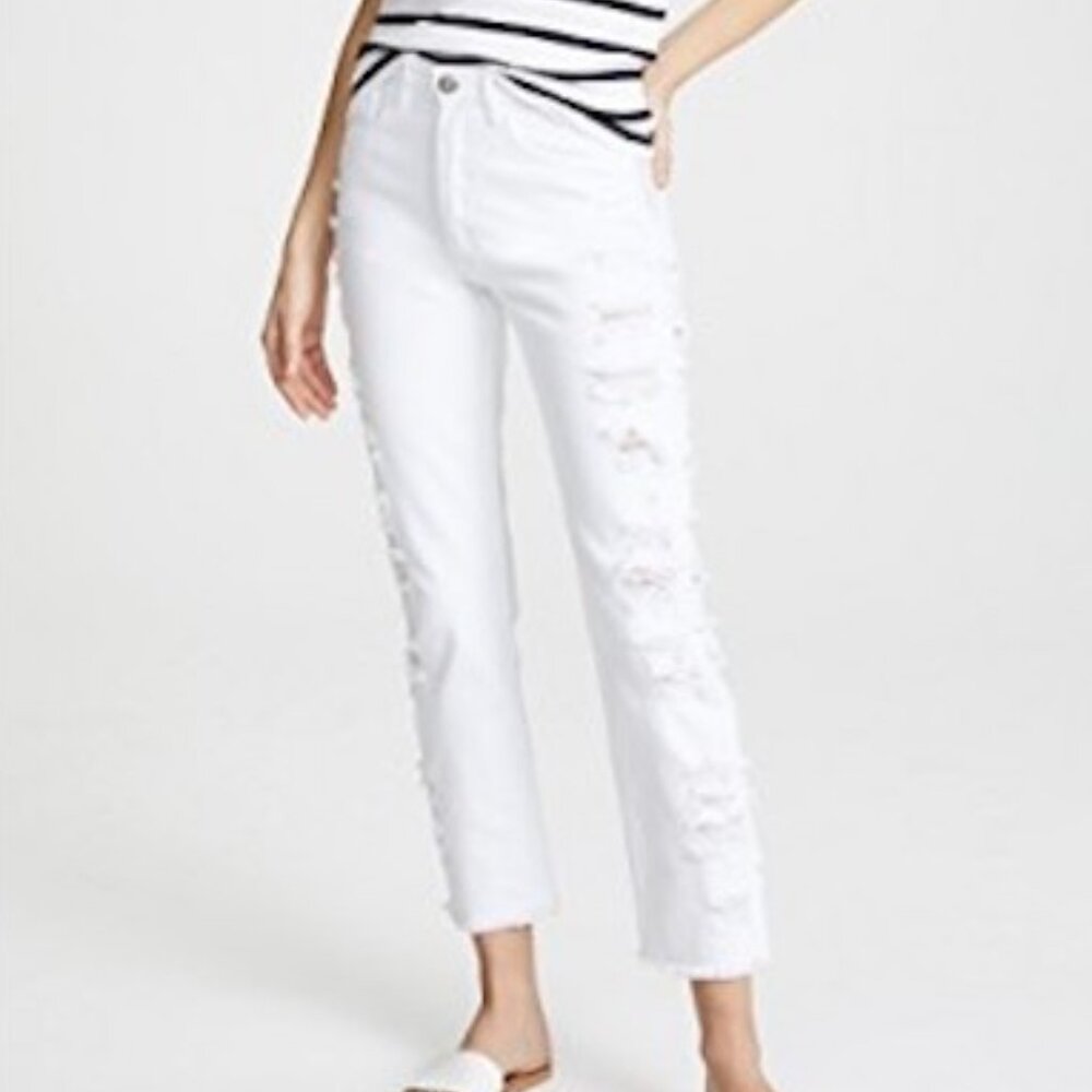 3x1 Higher Ground Lace Boyfriend Crop Jeans